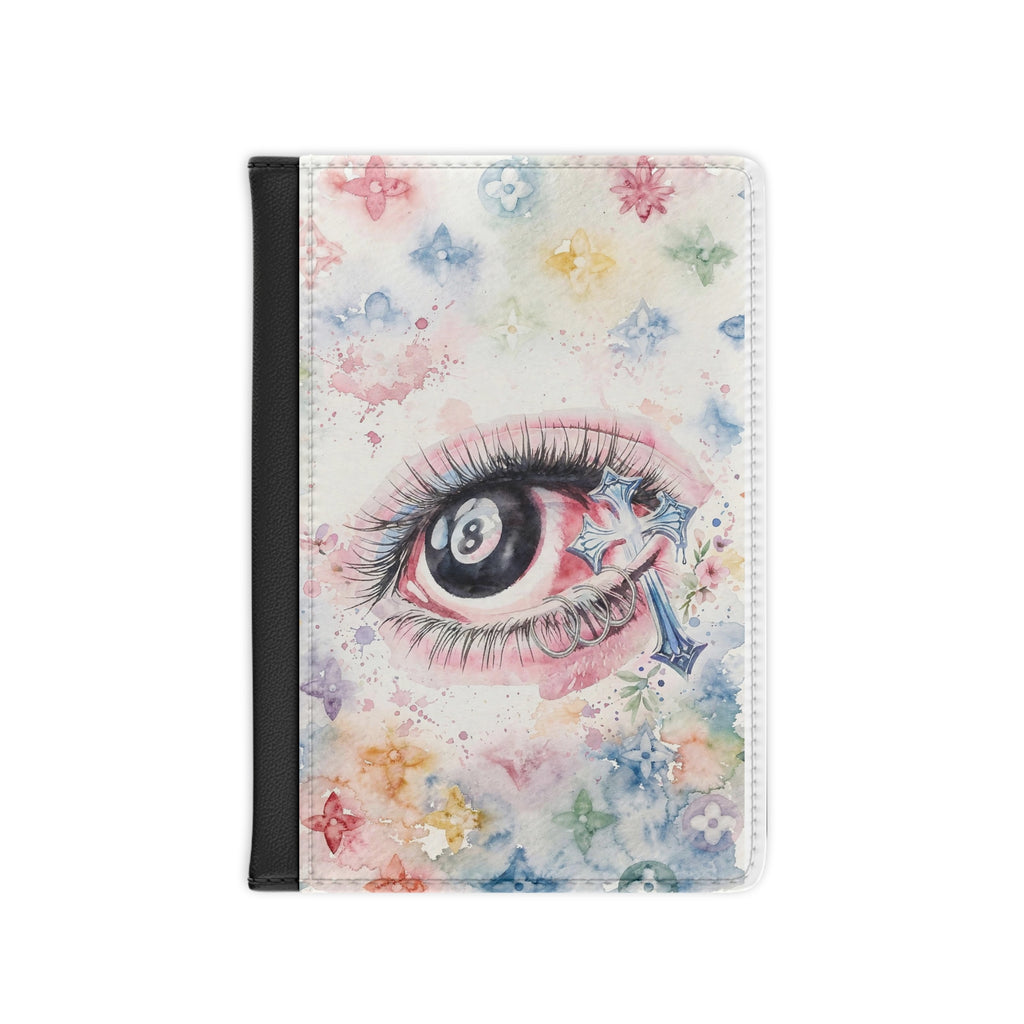Surreal Watercolor Eye Passport Cover | Floral Splash Passport Cover